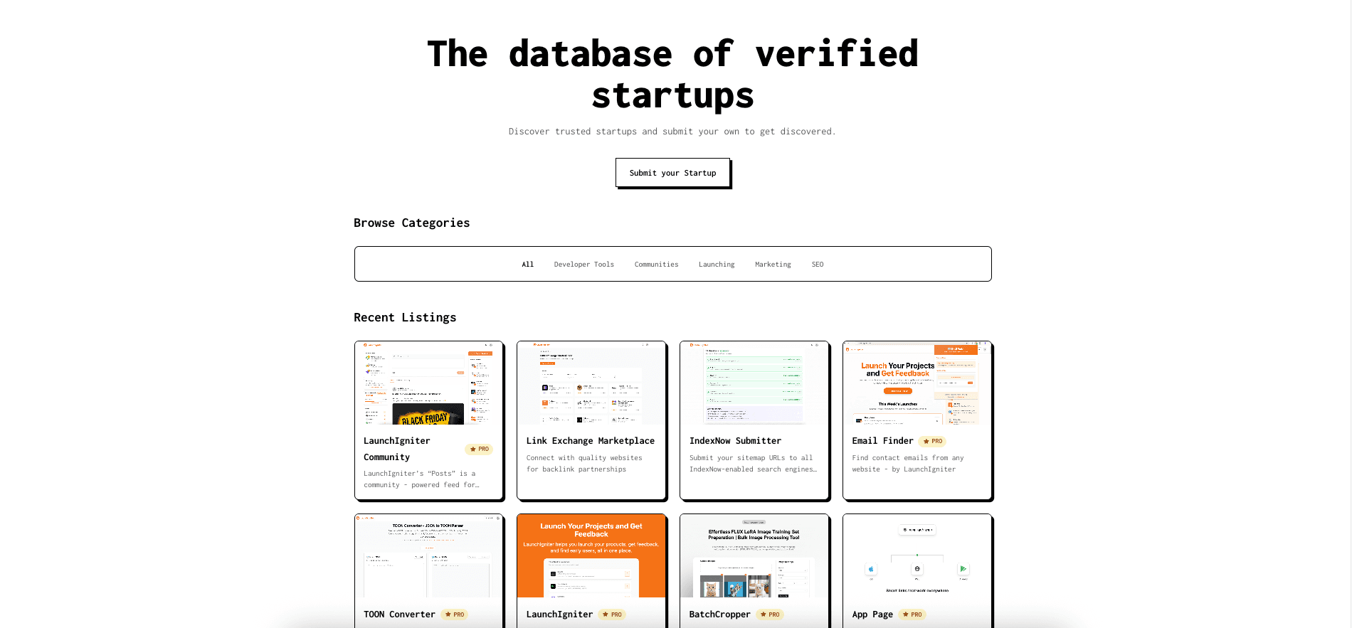 StartupTrusted: Verified Startup Database & Launch Hub