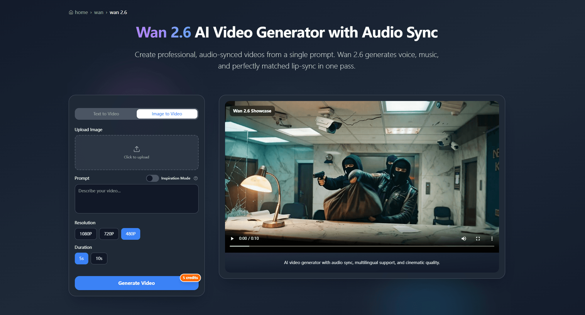 Wan 2.6 AI Video Generator | JXP