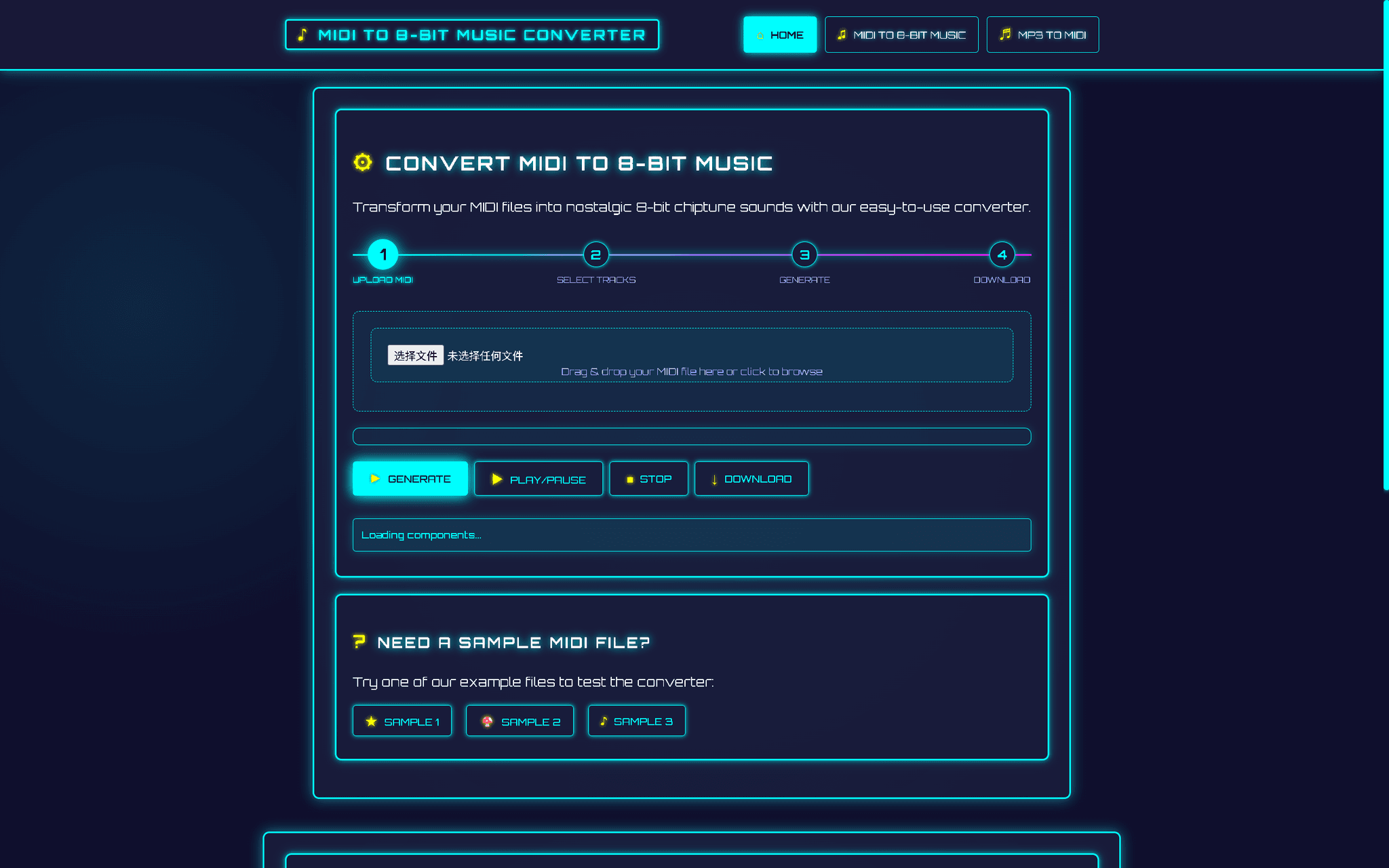8bit music generator