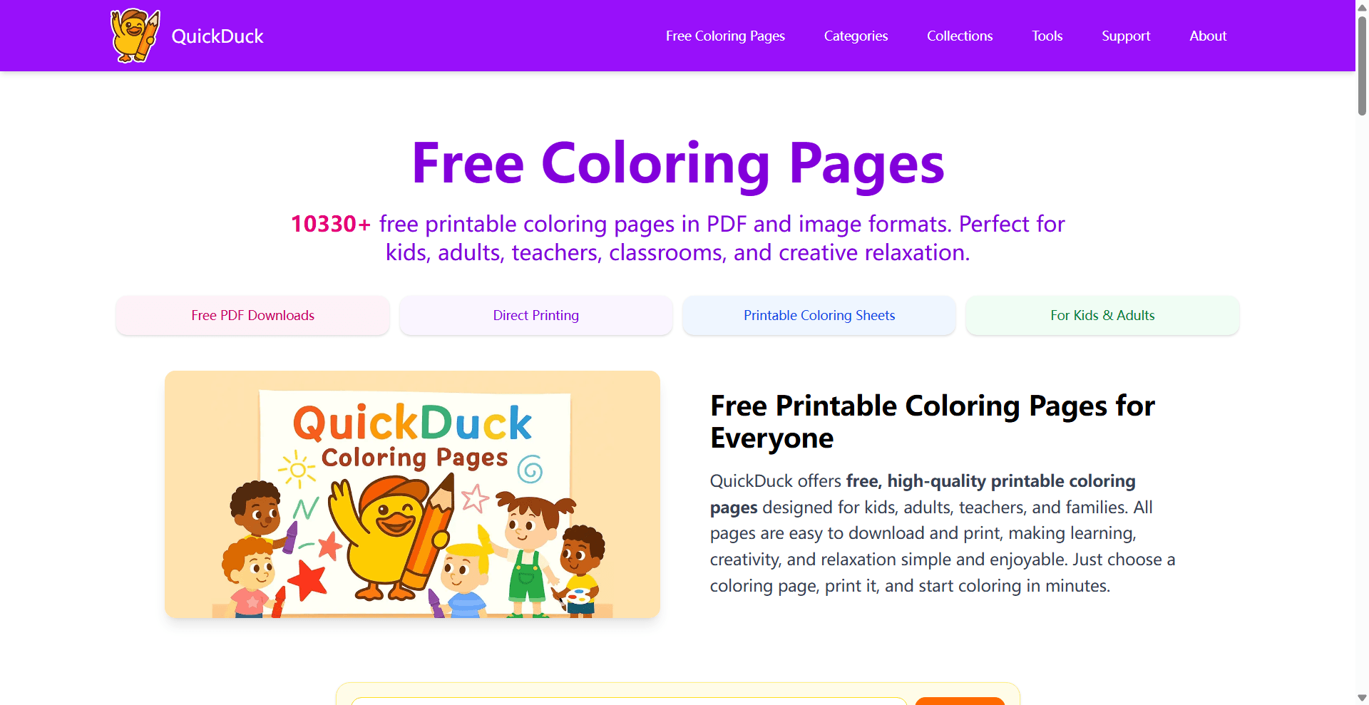 QuickDuck Coloring Pages