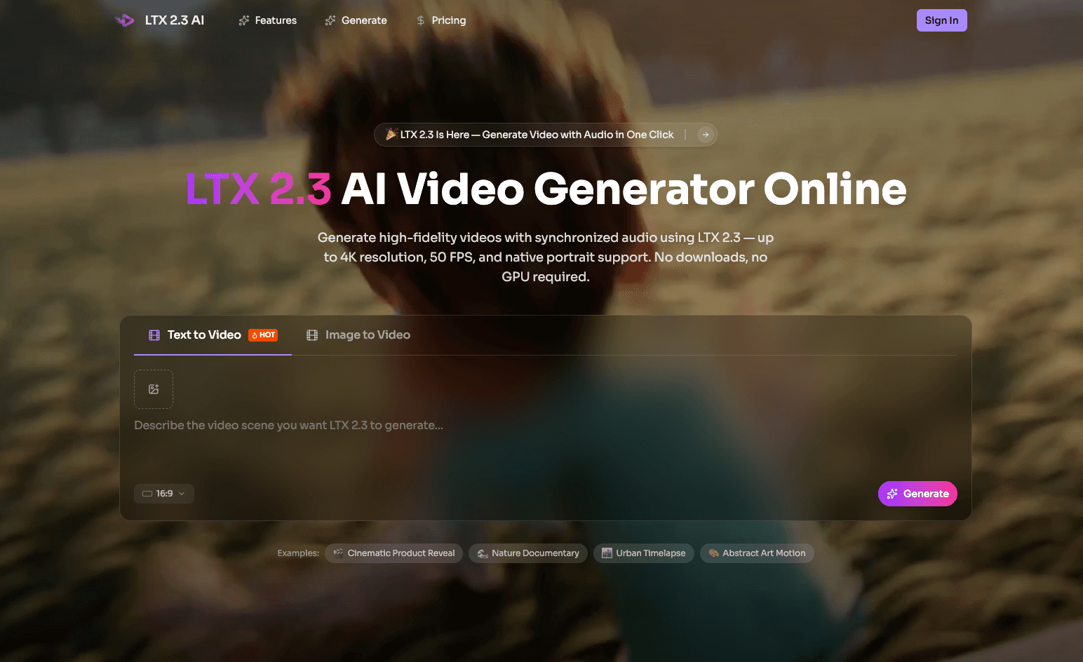 LTX 2.3 AI Video Generator cover image