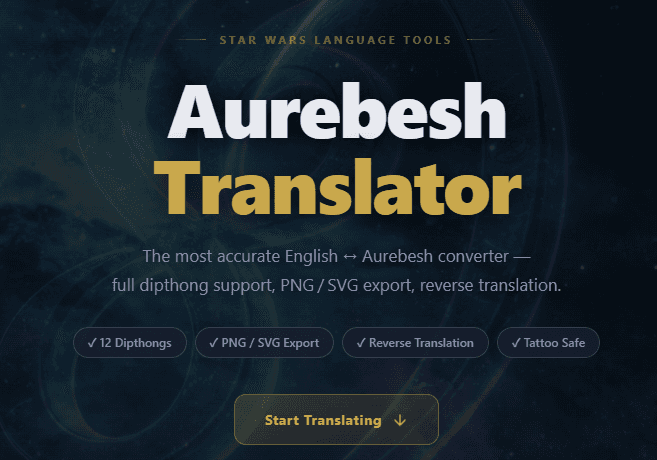 Free Aurebesh Translator