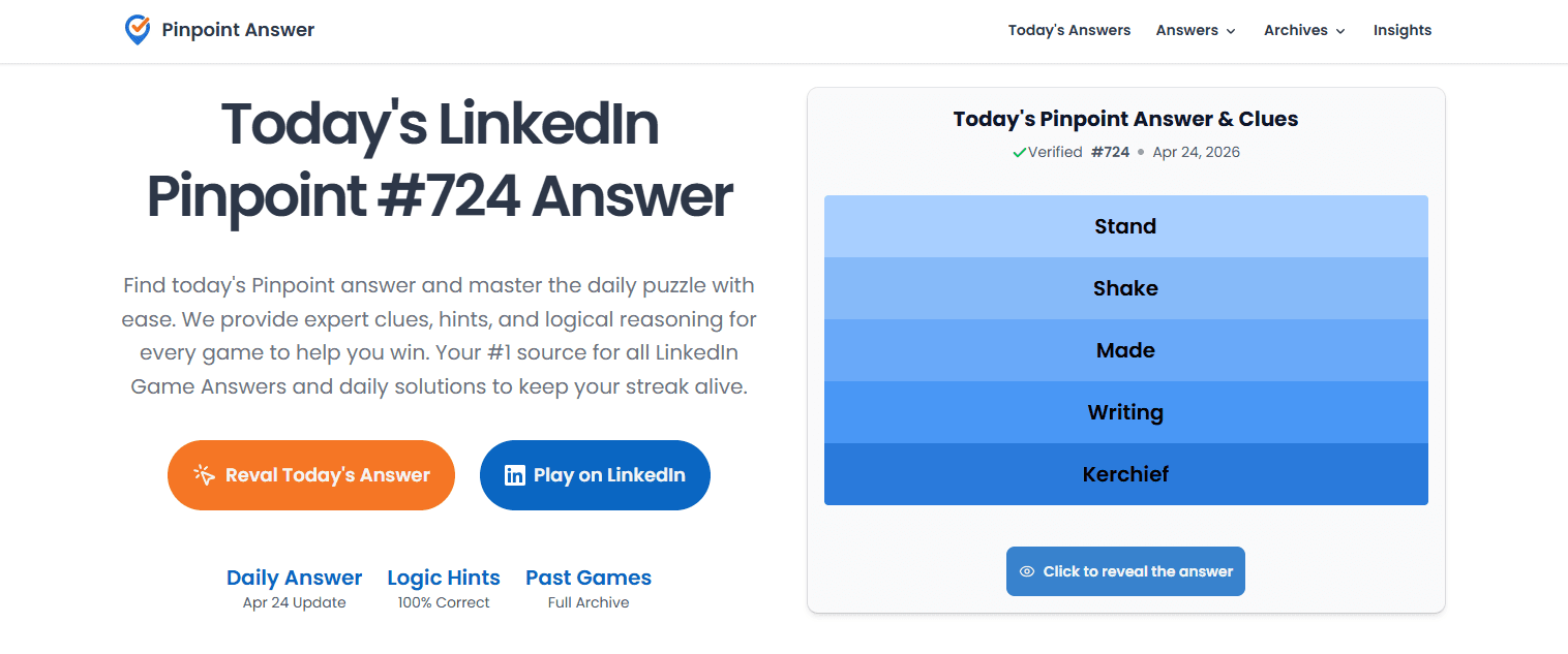 Linkedin Pinpoint Answer