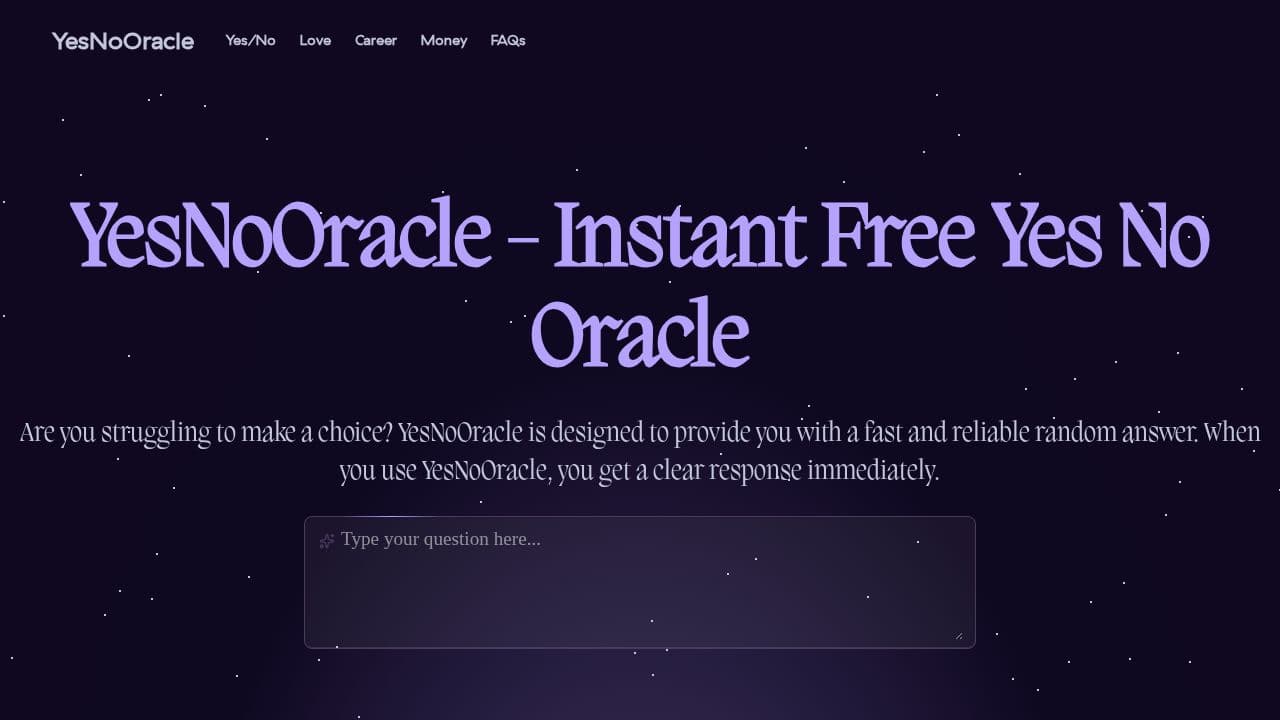 Yes No Oracle cover image