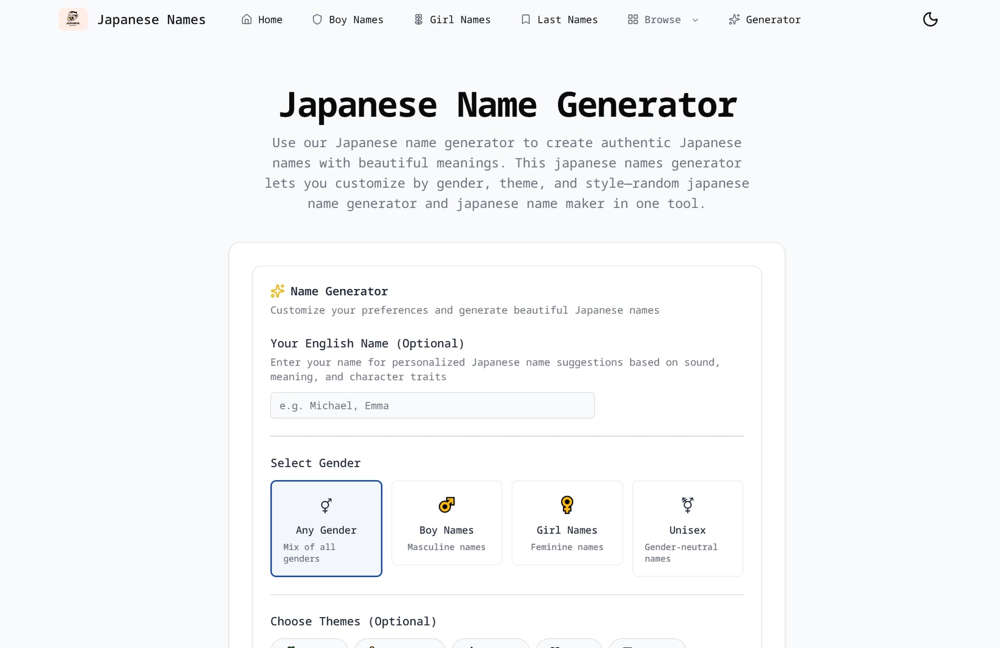 Japanese Name Generator