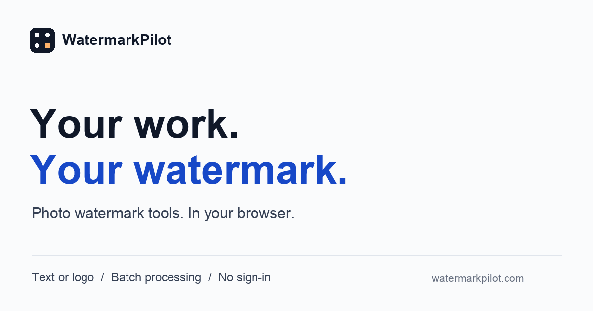 WatermarkPilot cover image