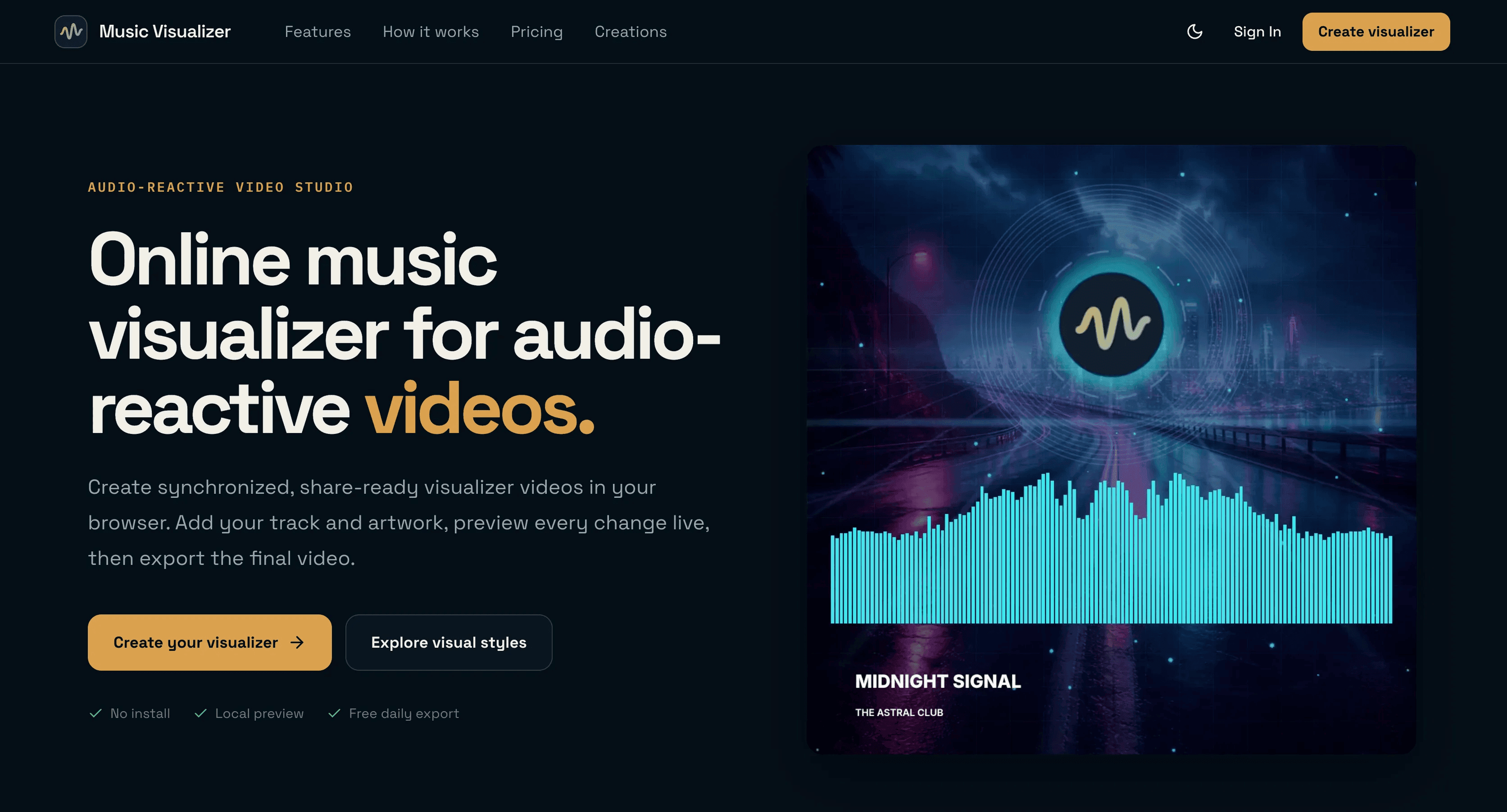 Online Music Visualizer cover image